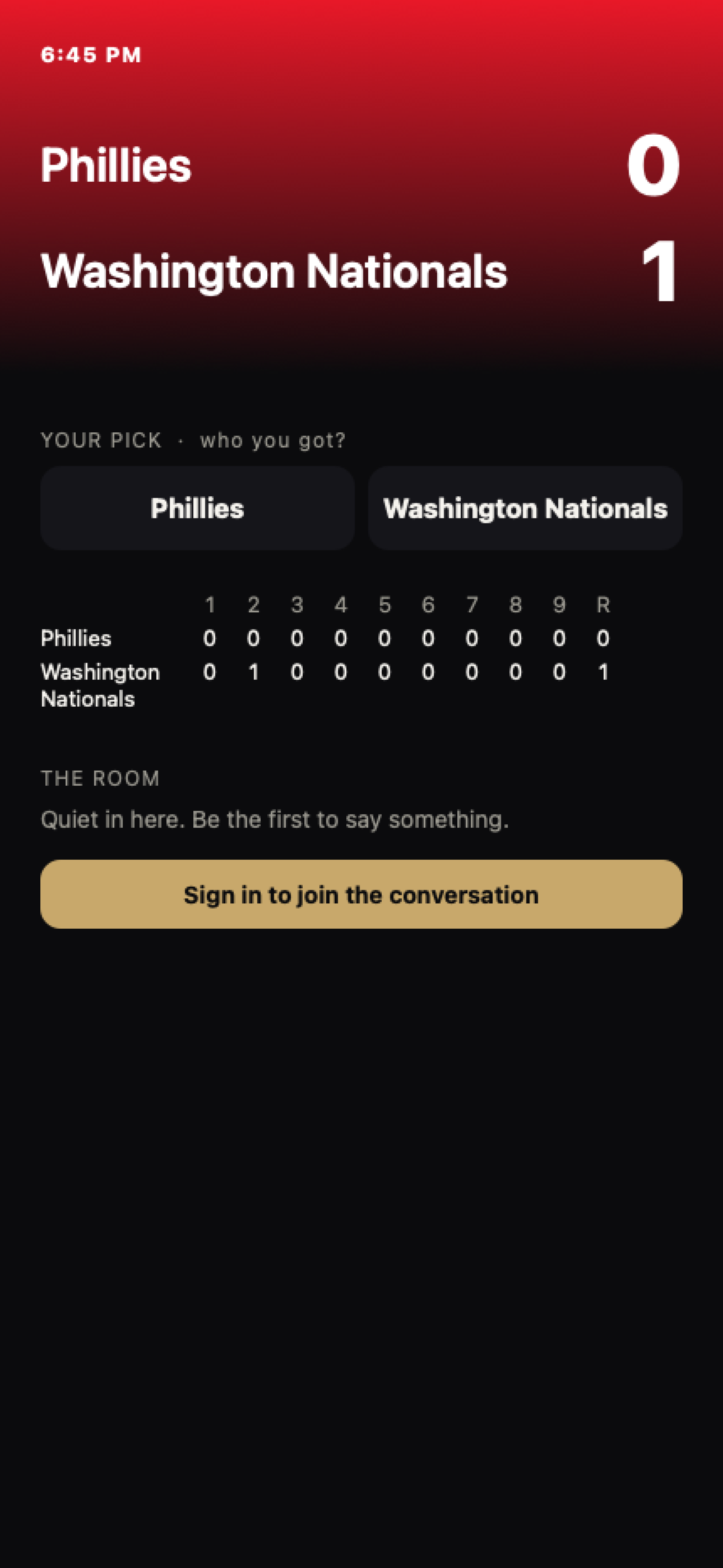South Broad Game Hub with live score and box score